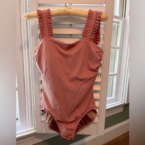 Hermoza One Piece Swimsuit; petal pink; size Medium